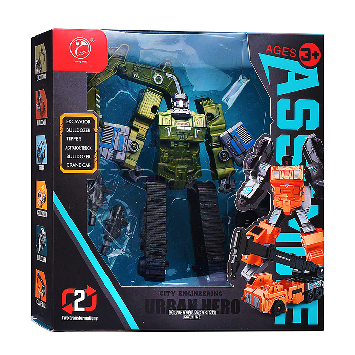 Робот трансформирующийся в экскаватор, в коробке