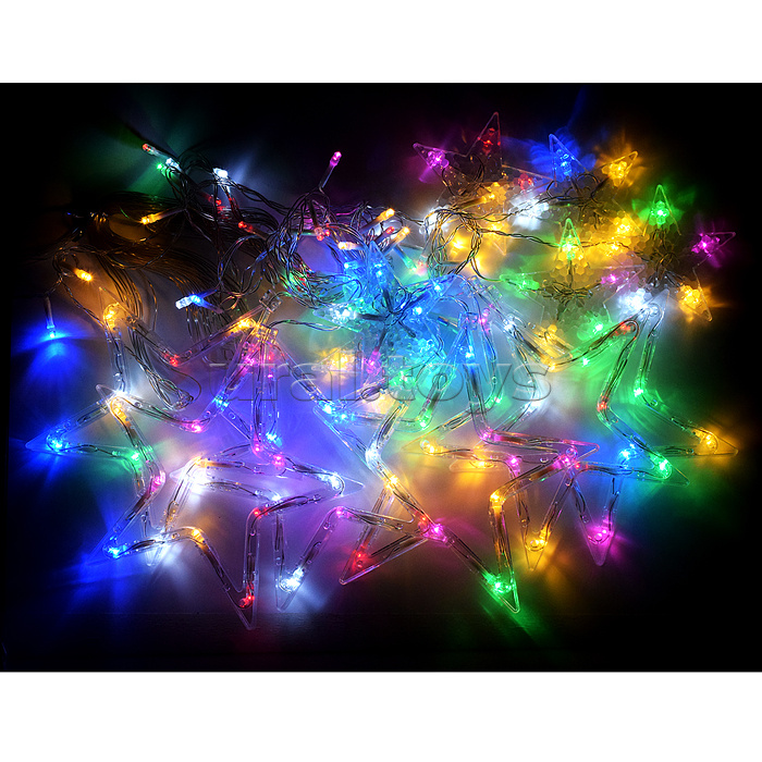 Электрогирлянда интерьерная "Звёзды" цветная