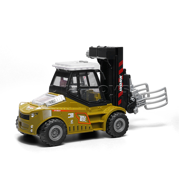 Машина "Вилочный погрузчик" 1:43 (свет,звук)  в коорбке