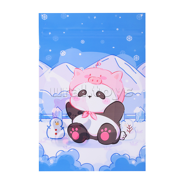 Пакет подарочный "Забавная панда" 25*25*4 см.