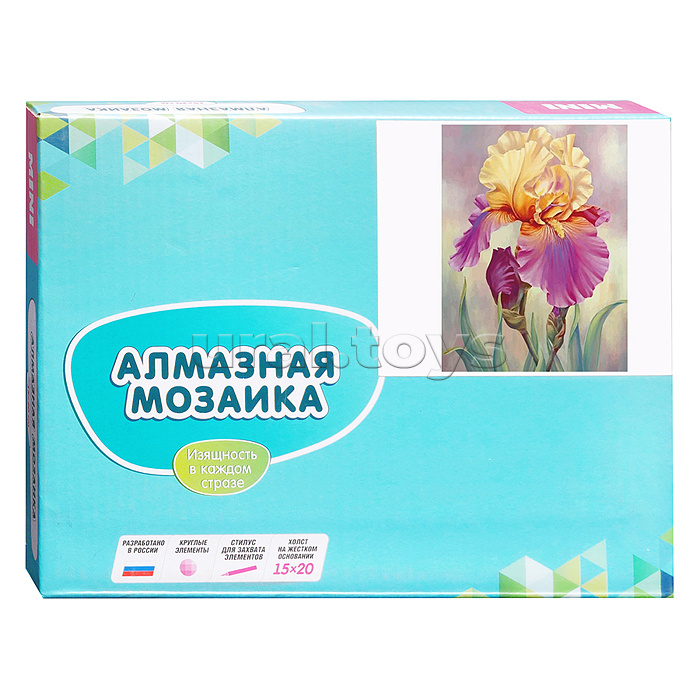 Алмазная мозаика 15х20 "Ирис" (15 цветов)