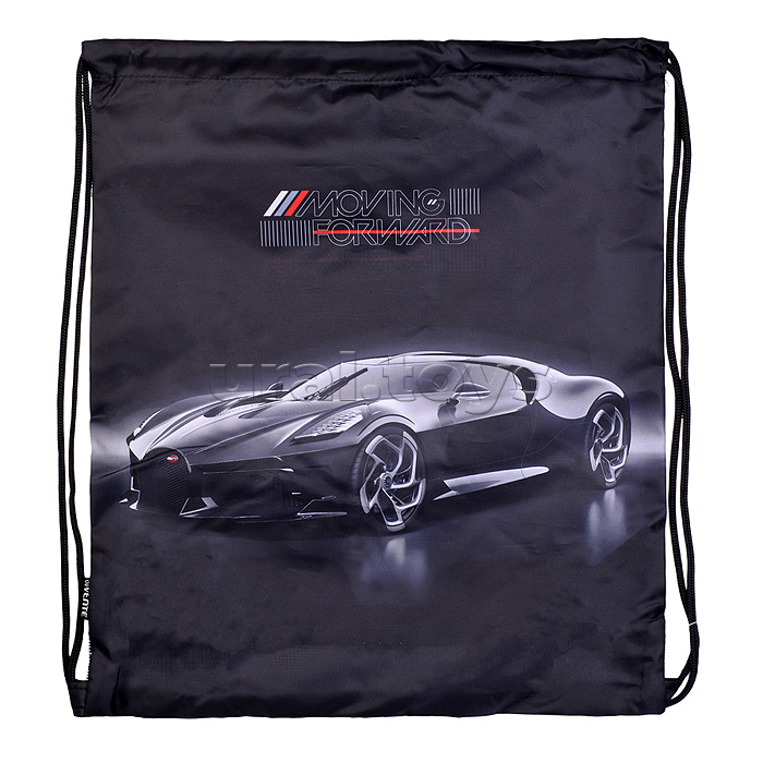 Сумка для сменной обуви "Luxury Car" 40x47 см, водоотталкивающая ткань, на веревочной завязке, с вставкой из пластиковой сетки для вентиляции, с петлей для повеса и переноски