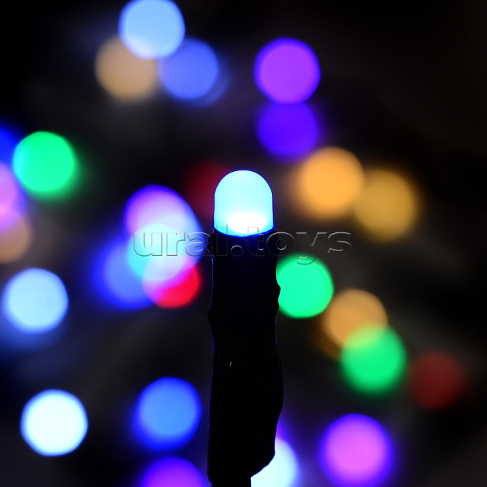 Электрогирлянда светодиодная 5м., 50 ламп, цвет: цветной