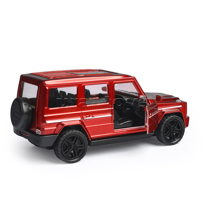 Бордовая инерционная машинка Внедорожник люкс die-cast, 1:32, открывающиеся двери