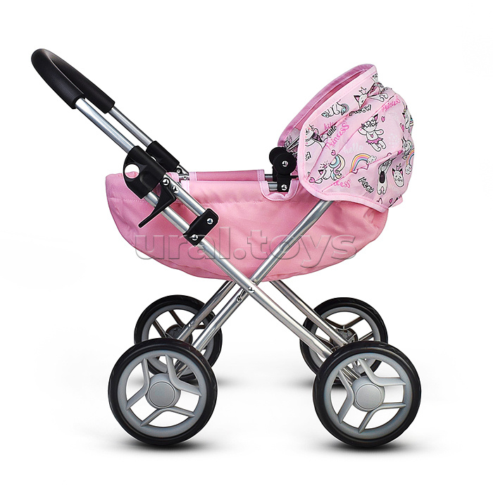 Коляская кукольная прогулочная, металлическая, складная