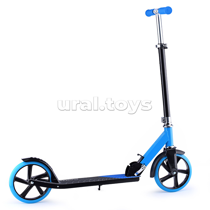 Самокат 2-х кол., голубой, колёса PU/200 мм., ABEC 7, в коробке