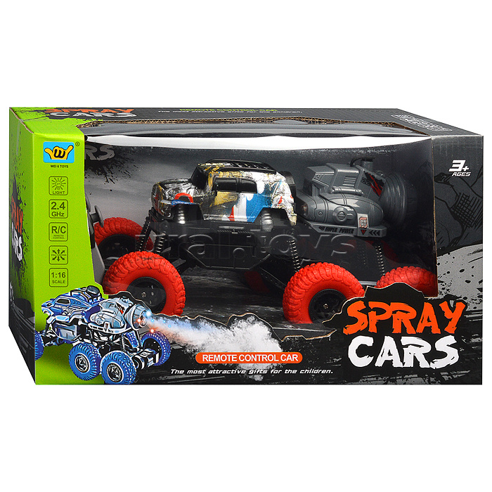 Машина "Spray cars" р/у, 27 MHz, в коробке