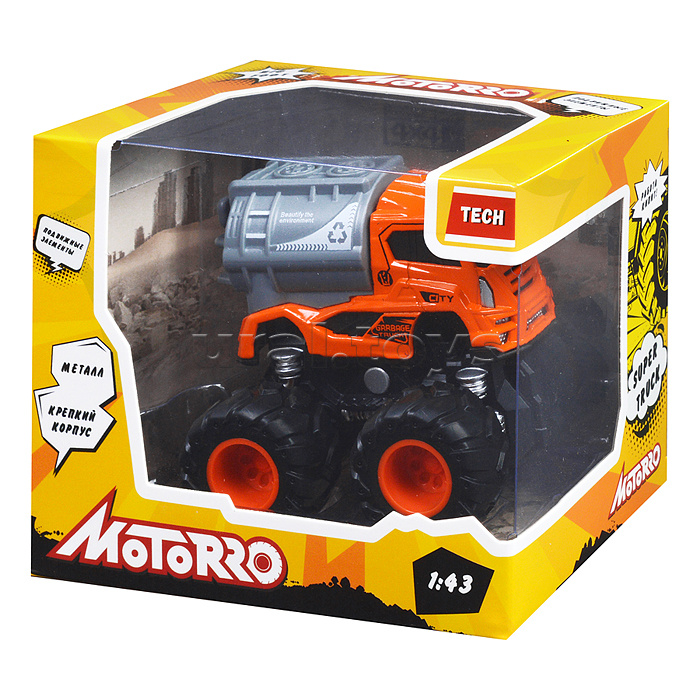 Машинка металлическая Big Foot, 1:43, серия Tech Машинка металлическая Big Foot, 1:43, серия Tech