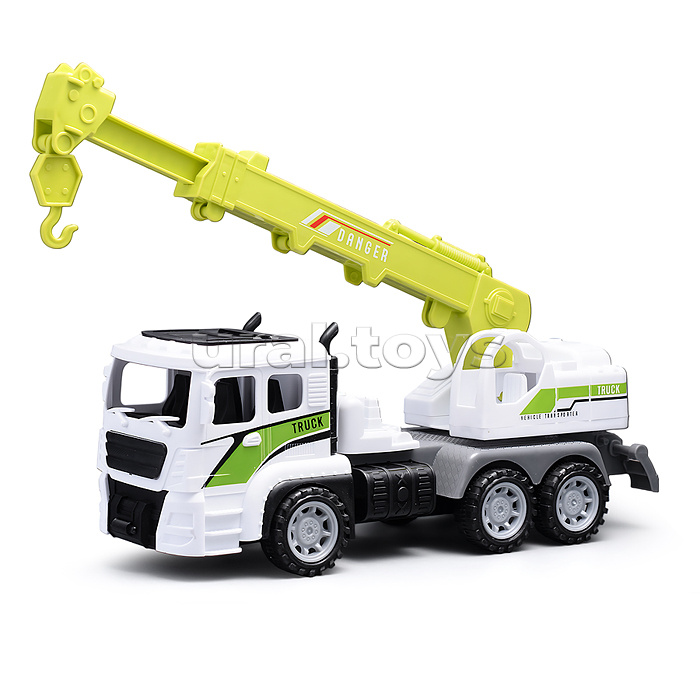 Машина "Кран" с дорожными знаками, в коробке