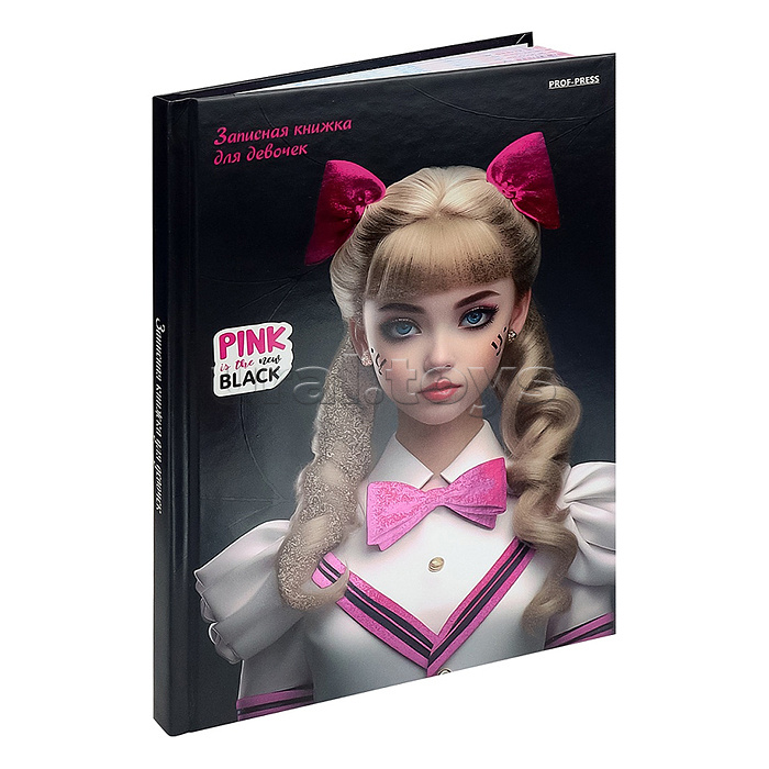 Записная книжка для девочек А5 80л. "Pink & Black" Записная книжка для девочек А5 80л. "Pink & Black"