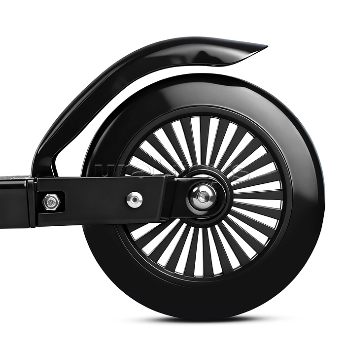 Самокат 2-х колесный ROCKET,колеса PU/ 125 мм, ABEC 7, черный (в пакете)