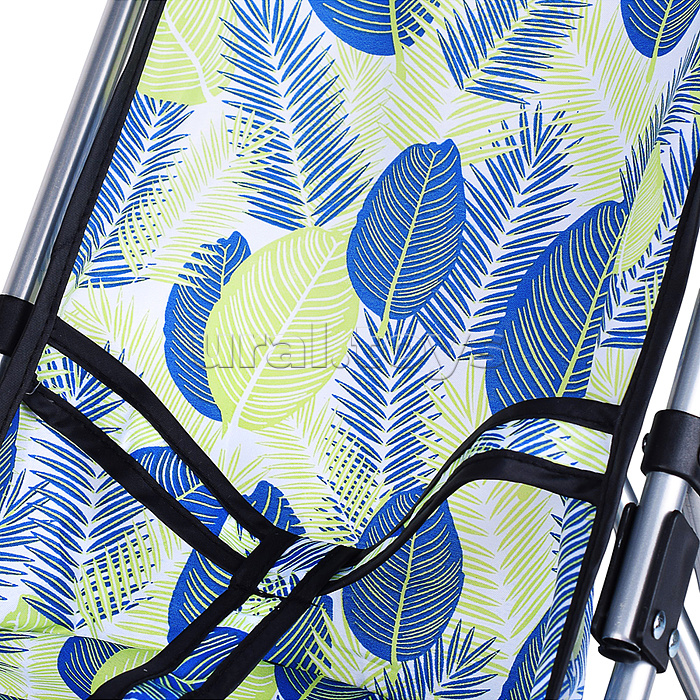 Коляска для кукол металлическая, складная, прогулочная, принт листья.