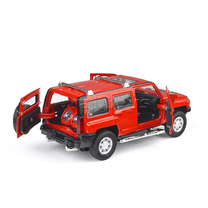 Машина металл Hummer h3, 14,4 см, (двери, багажник, свет-звук) инерция.