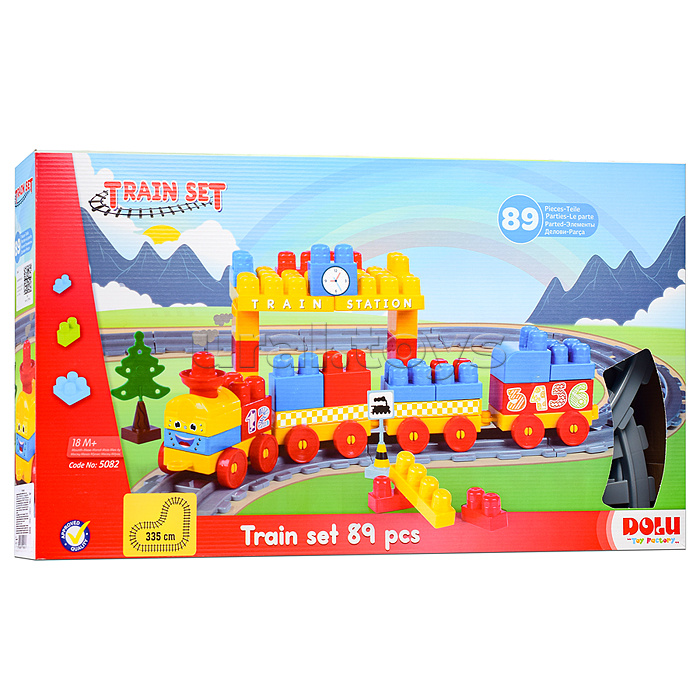 Игрушка Конструктор Train Blocks  89 дет., в кор.