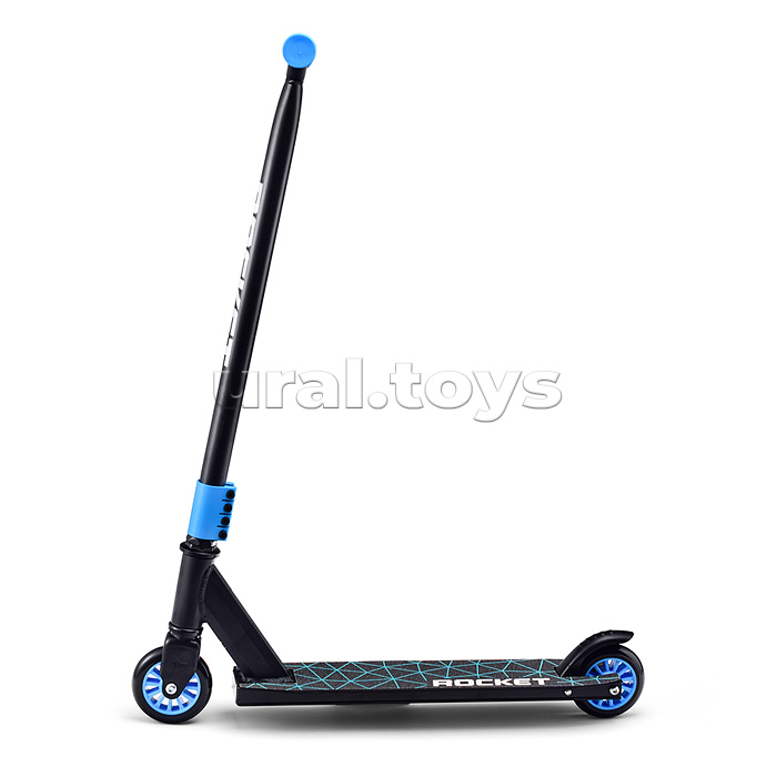 Самокат-снегокат трюковой в коробке (синий)