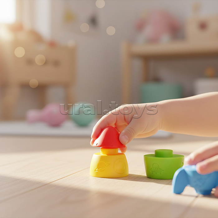 Пирамидка "Яркая ракета" в коробке