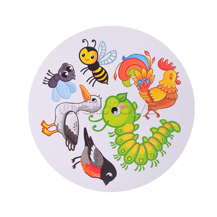 Настольная игра Дубль детский 2 в 1 "Удивительные животные + Птицы и насекомые"