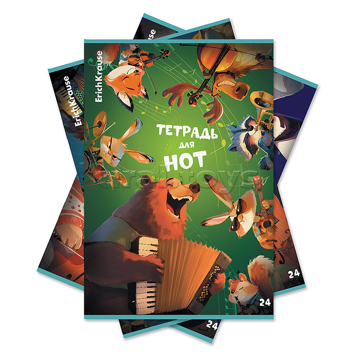 Тетрадь для нот, Jolly Orchestra, А4, 24 листа, c картонной обложкой,на скобе Тетрадь для нот, Jolly Orchestra, А4, 24 листа, c картонной обложкой,на скобе