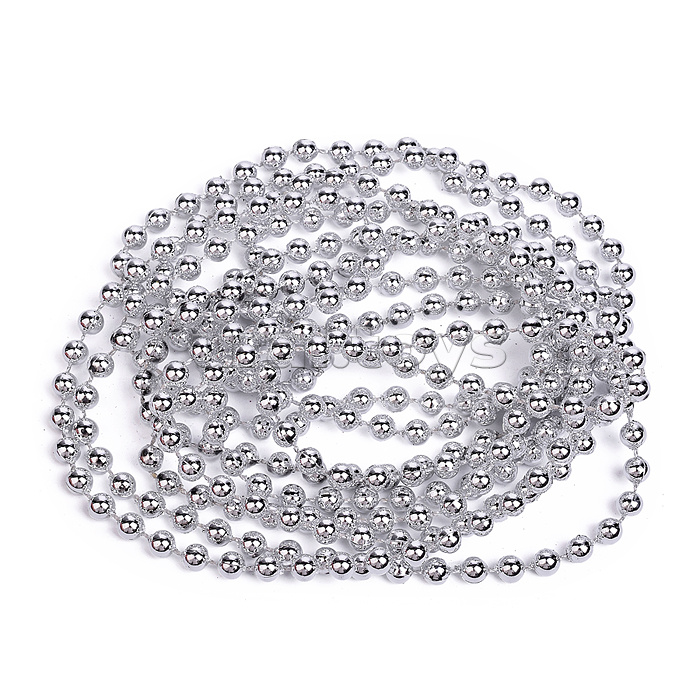 Бусы новогодние серебро (2,7м)