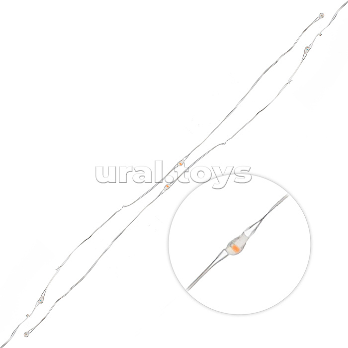 Электрогирлянда светодиодная Роса, 20 м, 200 ламп, USB, пульт, цветная