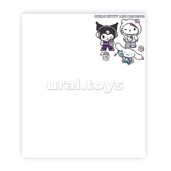 Обложка для тетрадей "Hello Kitty and friends" набор 10 шт., 213*350 мм, 100 мкм, полипропилен
