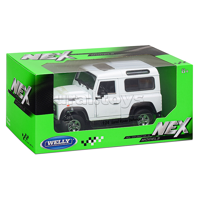 Машинка 1:24 Land Rover Defender I, белый