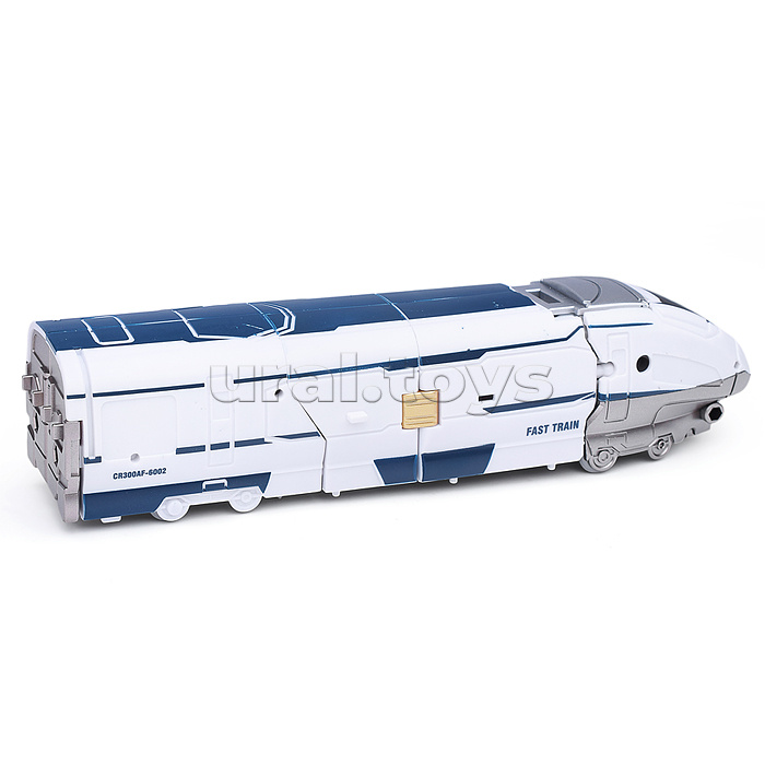 Трансформер 2в1 "Робот-поезд" цвет голубой, BOX 27,6х21,3х10,9см