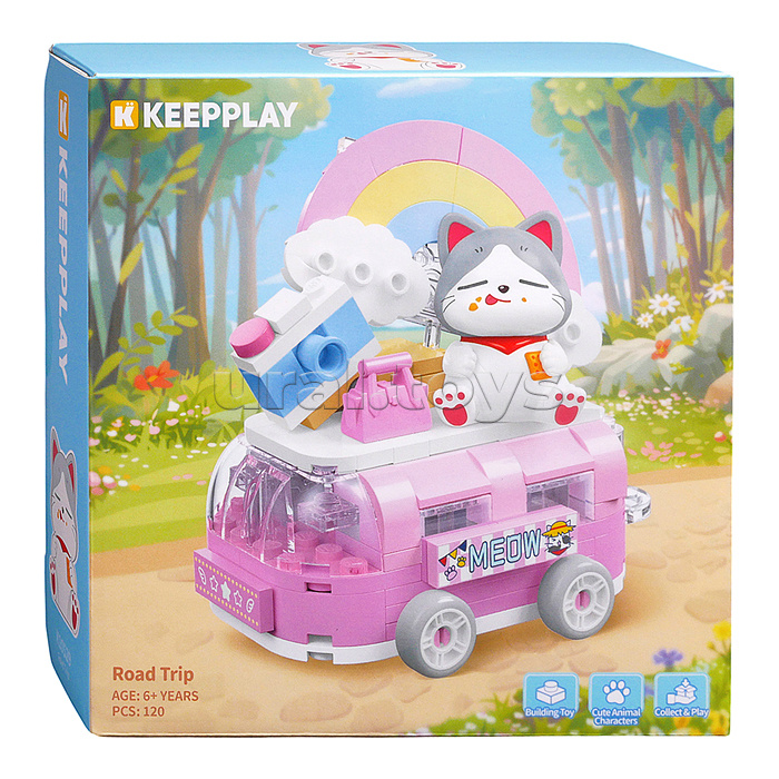 Конструктор "Дом на колёсах" (120 дет.) в коробке