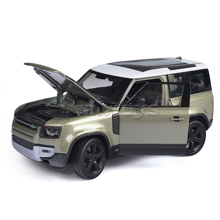 Машинка 1:24 Land Rover Defender 2020, зеленый