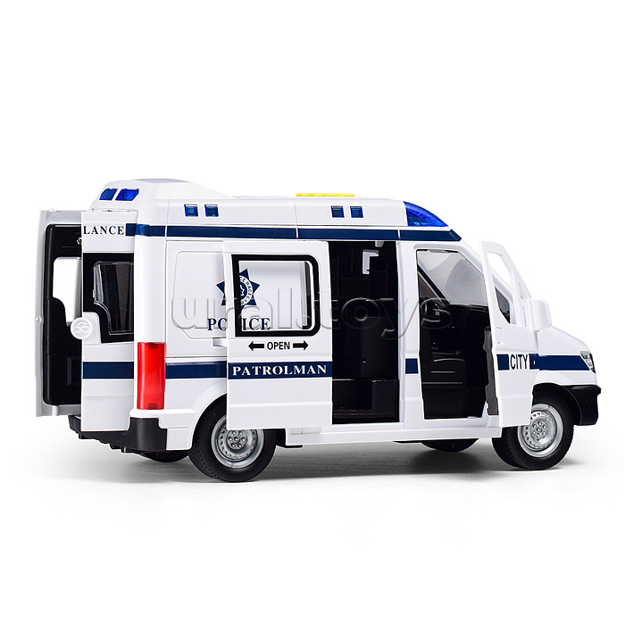 Машина "Полиция" 1:10 (свет,звук) в коробке