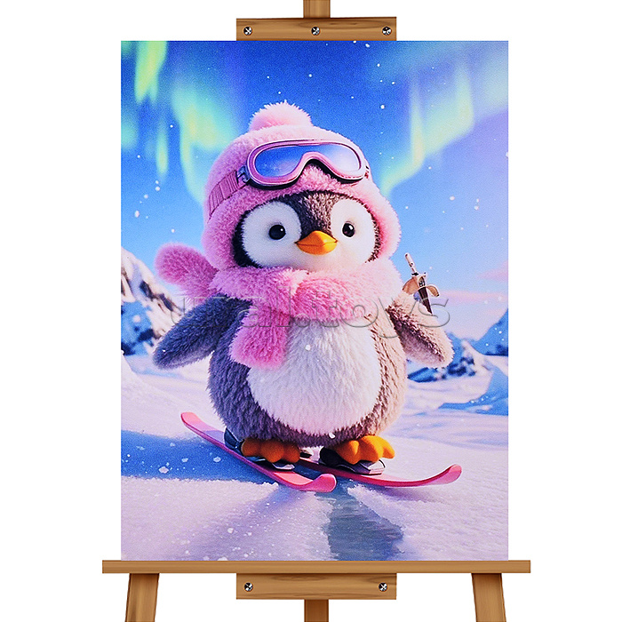 Мозаика алмазная "Пингвинчик" 30*40см.