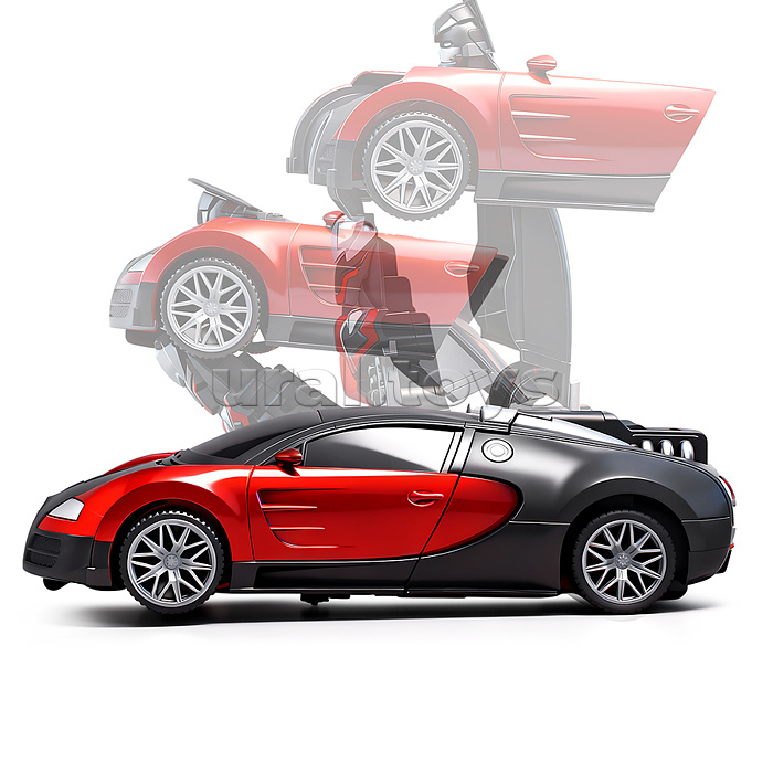 Машина "Молния Макс" р/у, 27 MHz, в коробке