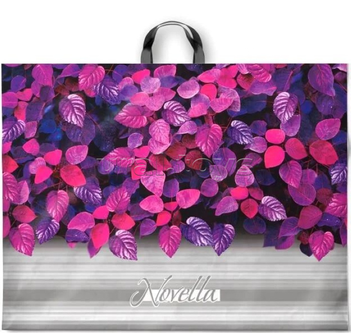 Пакет ПЭ с петлевой ручкой 71х55, 90мкм "Новелла" ПВД