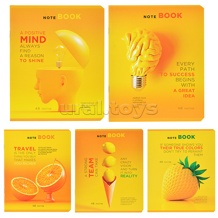 Тетрадь 48л. клетка, А5 "Не жёлтая пресса" скрепка