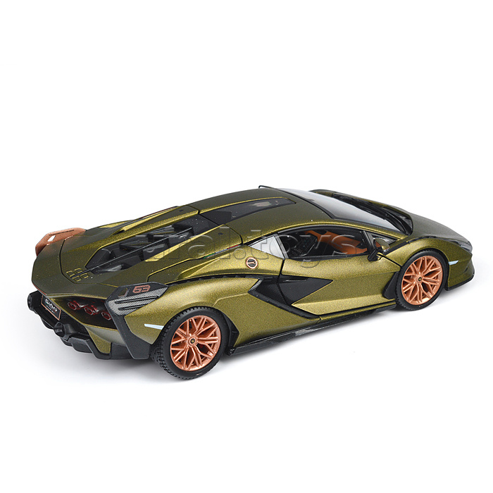 Машинка die-cast Lamborghini Sian FKP 37, 1:24, зеленая, открывающиеся двери