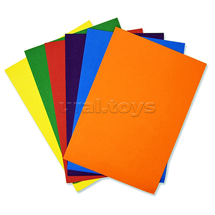 Картон цветной А4 6л. 6цв. папка "Малыш с арбузом"