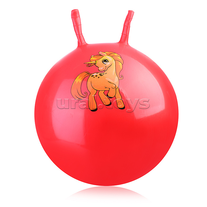 Мяч с рожками 45см "Единорожка" (цвет в ассортименте)