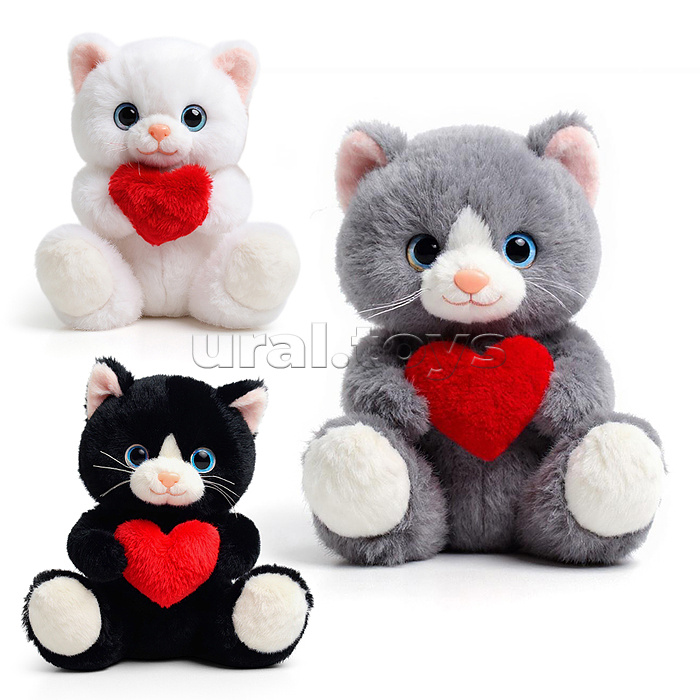Мягкая игрушка "Кот с сердцем" 22 см