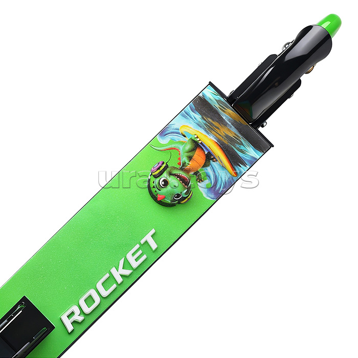 Самокат 2-х колесный ROCKET,колеса PU/ 125 мм, ABEC 7, зеленый (в пакете)