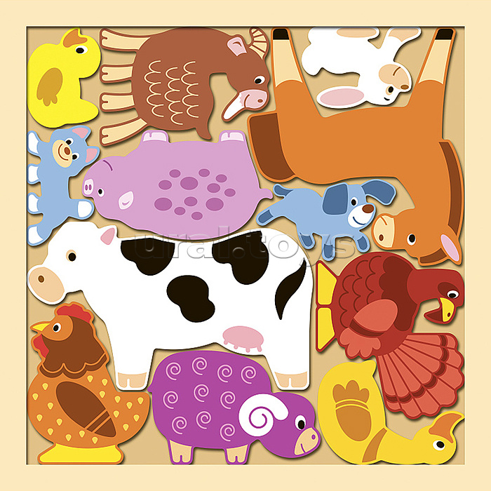 Развивающая игра "Ферма. Деревяшки-развивашки" (Step Kids)