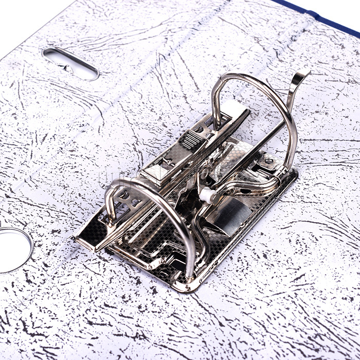 Папка с арочным механизмом A4 50 мм PP разобранная, металлическая окантовка, запечатка форзаца, наварной карман с этикеткой, синяя