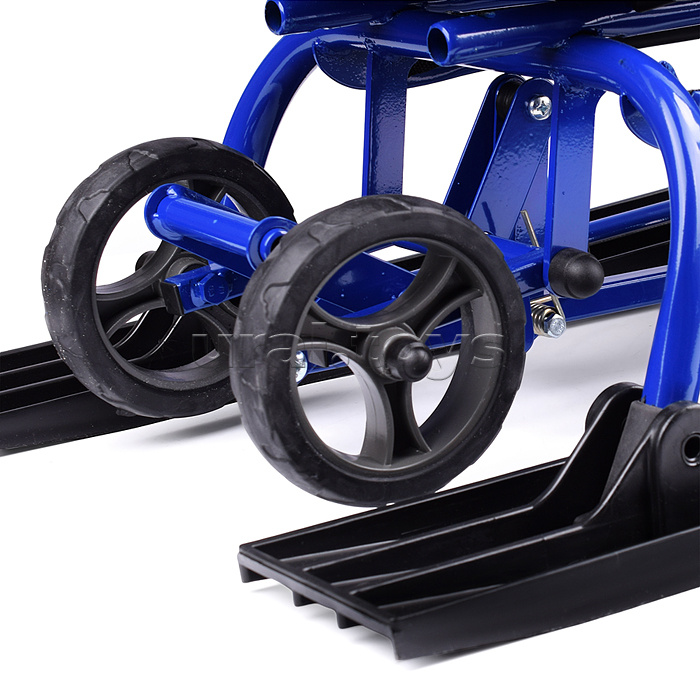 Игрушка Снегокат детский 111 "Mobile" с Т-образным толкателем и колесной базой (Котик на белом квадроцикле)