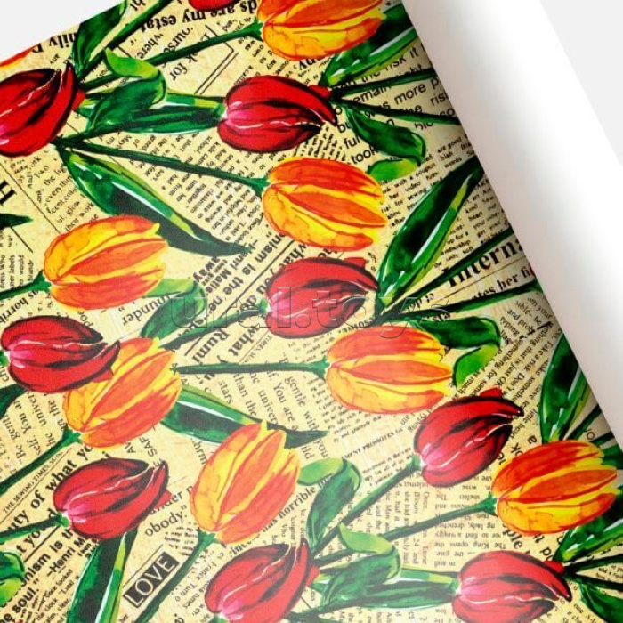 Бумага оберточная 68,5см.х1м, в ассортименте