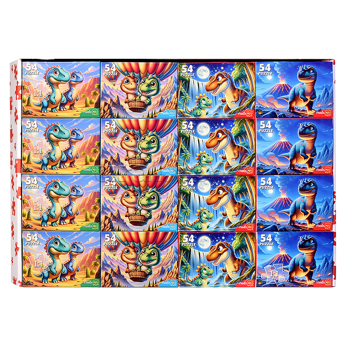 Пазлы 54 "Эпоха динозавров"