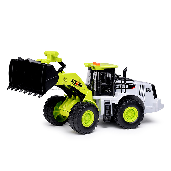 Машина "Бульдозер" (свет, звук) в коробке (зеленый)