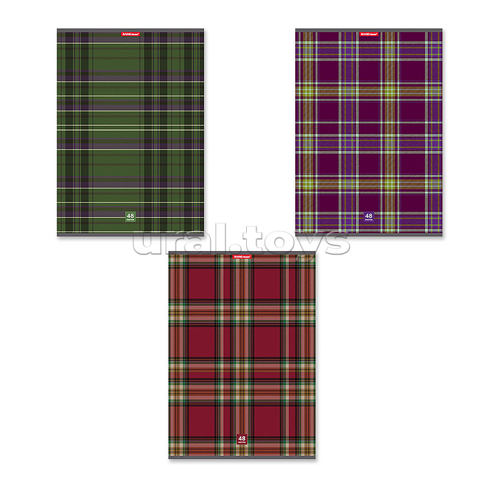 Тетрадь 48л. клетка "Scottish Cage" А4, Тетрадь 48л. клетка "Scottish Cage" А4,