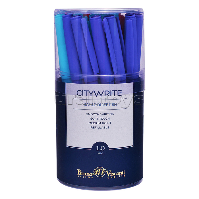 Ручка шариковая "CityWrite. JOY" 1.0 мм, синяя (3 цвета  корпуса)