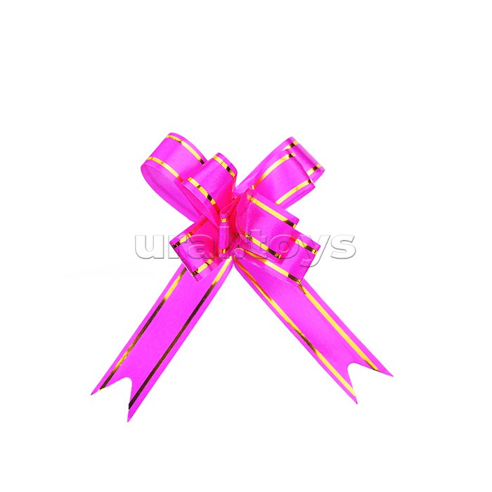 Бант-бабочка упаковочный подарочный с золотой полосой 1,2см.