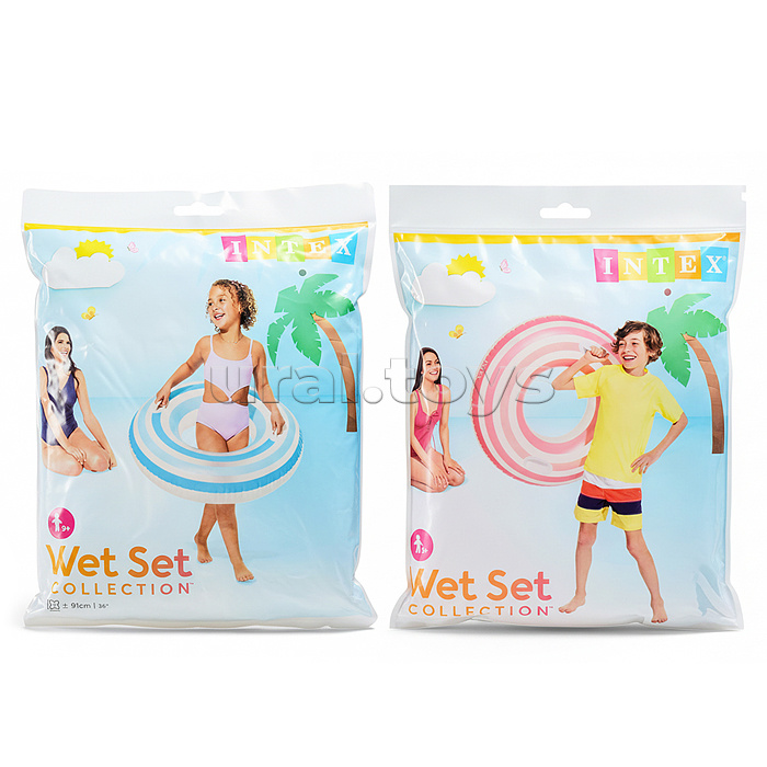 Круг для плавания d=91 см, от 9 лет, цвета МИКС, 59256NP INTEX