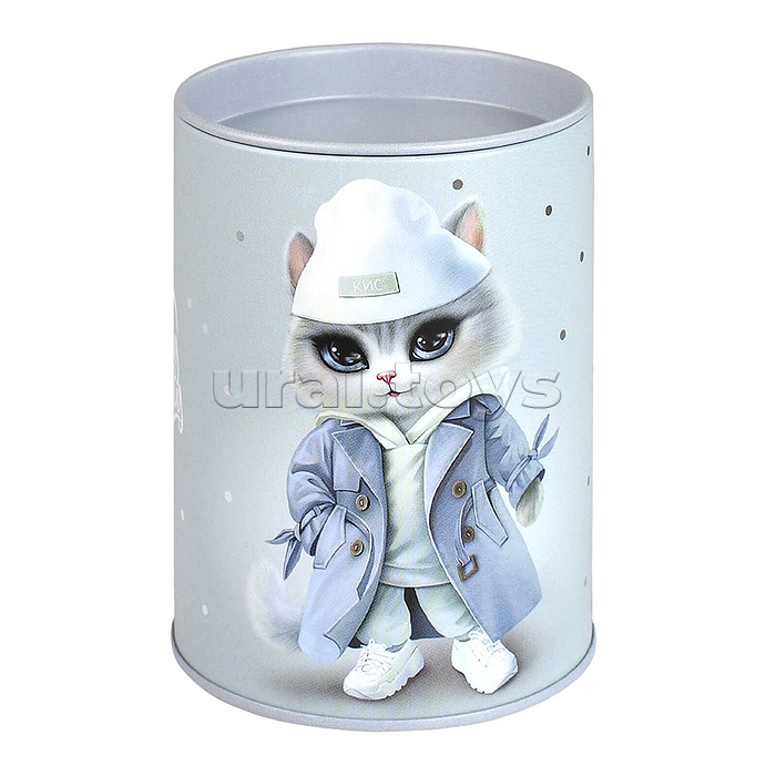 Копилка-подставка для канцелярских принадлежностей "Городские кошечки" цвет розовый